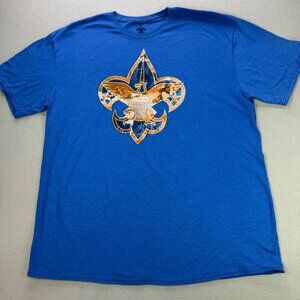 Boy Scouts of America Shirt Mens 2XL (Fits Like XL) Blue Short Sleeve BSA